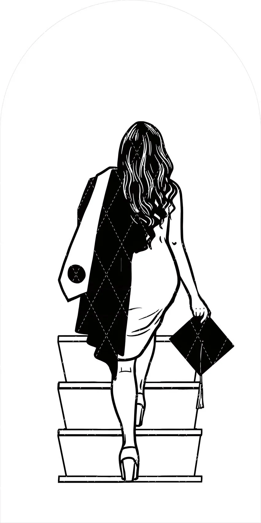 Mehofond-telón de fondo para arco de posgrado, cubre fiesta de graduación universitaria, mortero de escuela secundaria, decoración de vestido académico