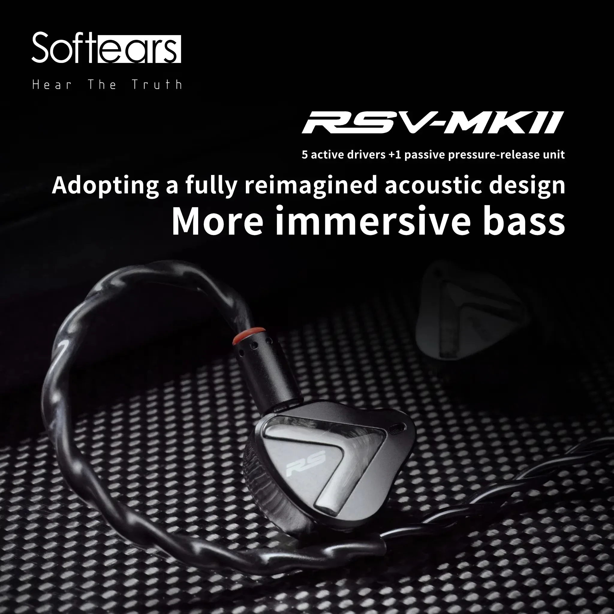 

Softears RSV MKII RSV2 in-Ear Earphone 5BA Balanced Armature Drivers IEM with 2Pin 0.78mm Detachable Headset