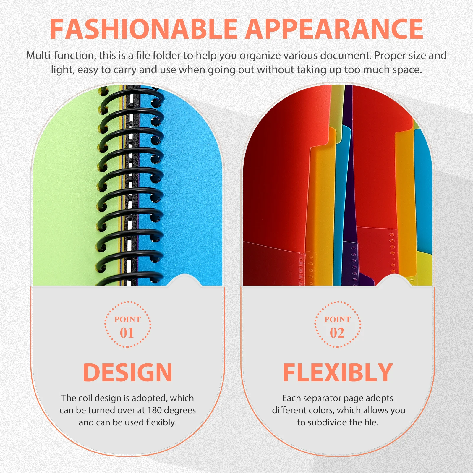 

Coil File Folder Plastic Document Organizer Office File Pocket Folder Document Storage Holder Papers Files Organizer