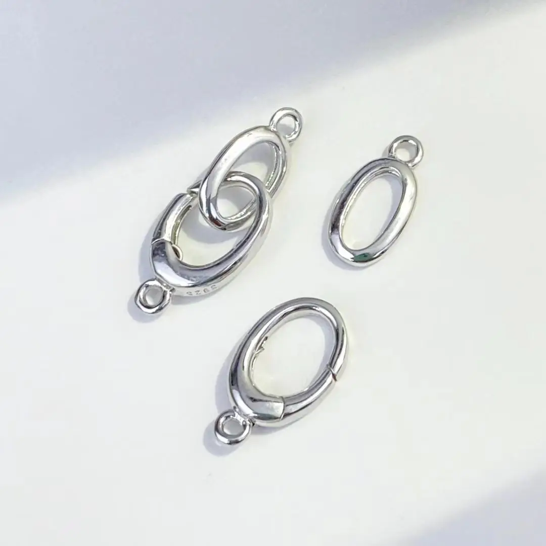 

Оптовая продажа DIY стерлингового серебра 925 пробы кулон ожерелье браслет застежка крючок аксессуары для жемчуга 5-9 мм 5 шт./лот