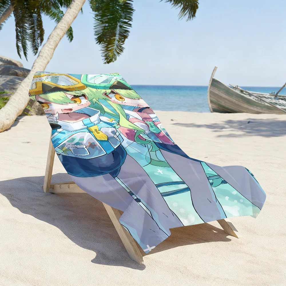 Game Tachibana Twins B-Blue A-Archive Towel Sports Quick Dry Travel Camping Gear Sandproof Soft Light Large Beach Towel