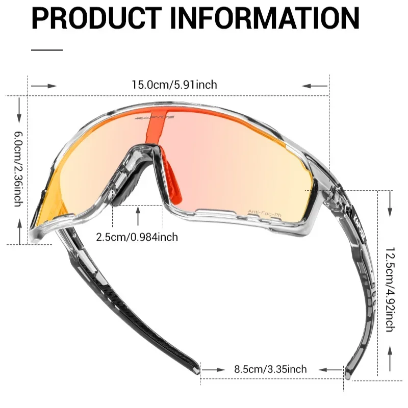 Kapvoe Anti-fog Photochromic Sunglasses Cycling Glasses Men Bike for Bicycle Women Sports Cycling Goggles MTB UV400 Protection - Image 5