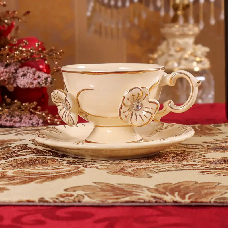 

European-style coffee cup set hotel English milk breakfast cup home afternoon tea set اكواب قهوه arabic coffee cup