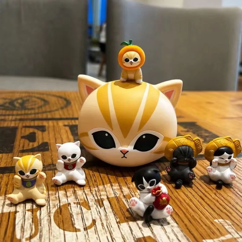 Funism Оригинальная коллекционная фигурка Mofusand Lucky Maneki Neko в слепой коробке, миниатюрная фигурка кошки, милое украшение для рабочего стола и автомобиля, коллекционная игрушка, подарок