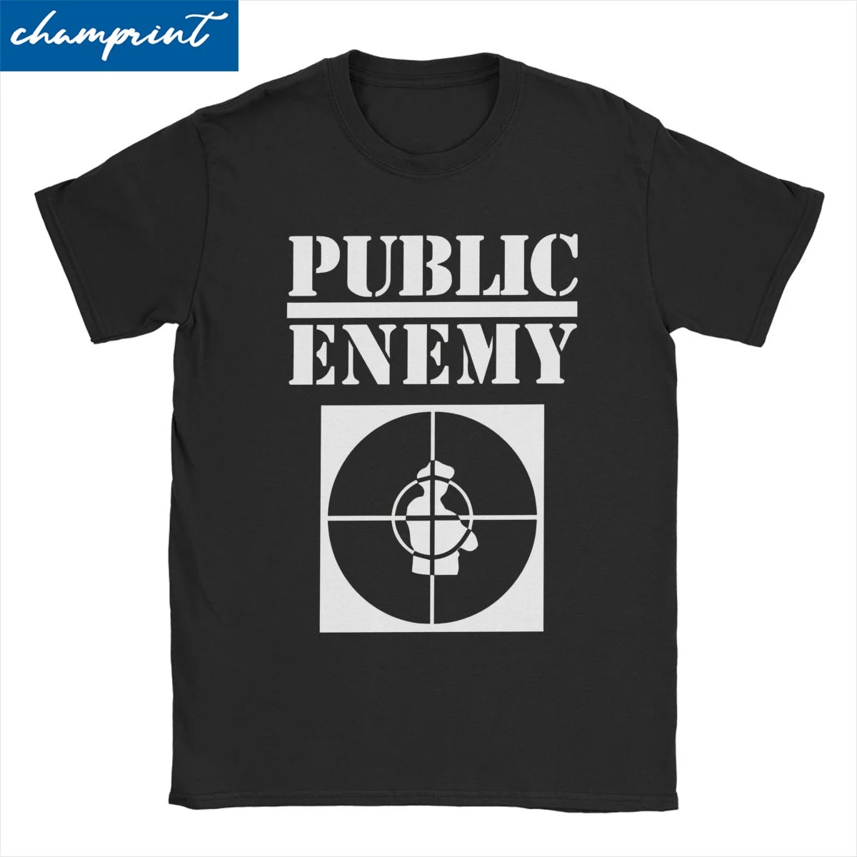 Men Women's Public Enemy T Shirts Rock Rap Music Pure Cotton Tops Humor Short Sleeve Crewneck Tee Shirt Printing T-Shirt