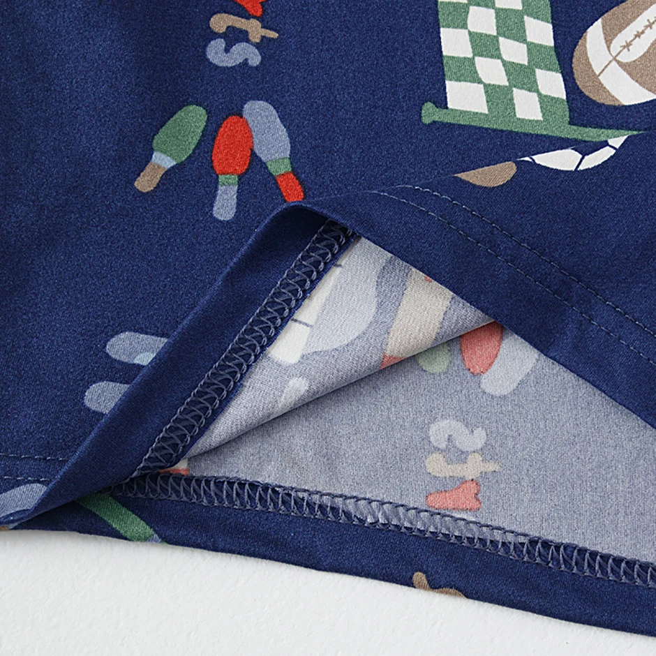 3-teiliges Set aus Kinder-Shorts mit Ball-Print, Weste, Shorts, Hosen-Kombination, bequeme Schlafanzüge für Jungen, Hauskleidung – Detail 9