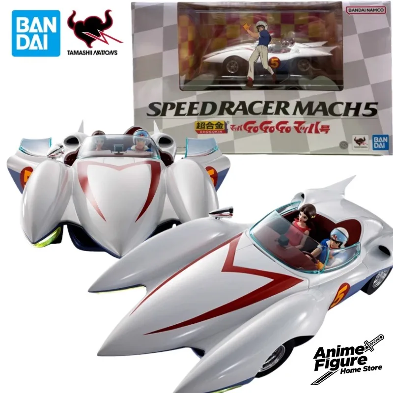

100%Original in Stock Bandai Superalloy Speed Racer Mach GoGoGo Mach 5 Anime Character Assemble Toy Model Ornaments Collection