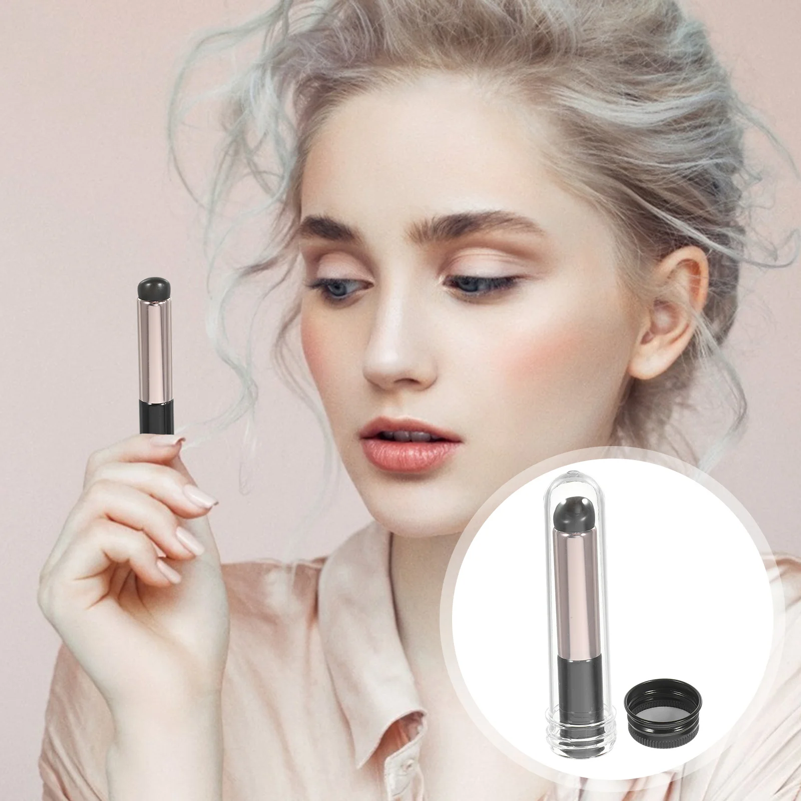 2 قطعة فرشاة الشفاه أداة ماكياج المحمولة لخافي عيوب البشرة بلسم أحمر الشفاه تأثير التلطيخ سهلة الاستخدام وتخزين فرشاة الشفاه #5