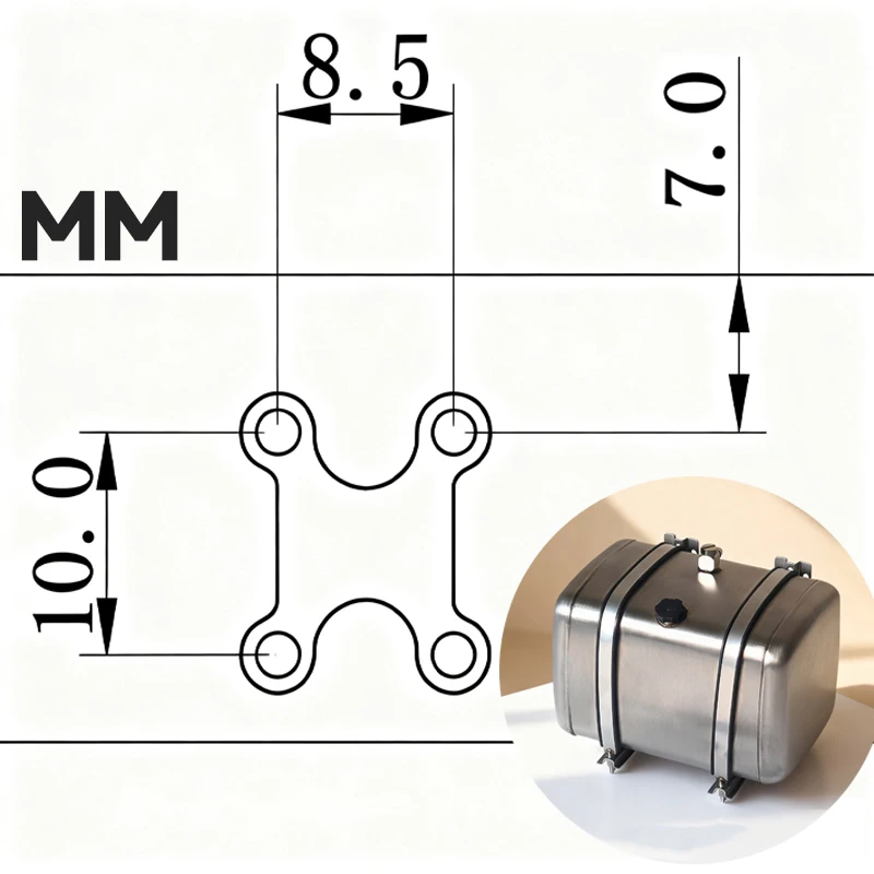 

Металлический масляный топливный бак, имитация масляного бака JDM-15F для 1/14 Tamiya RC Truck Tractor SCANIA 770S BENZ MAN TGX, детали модели игрушек