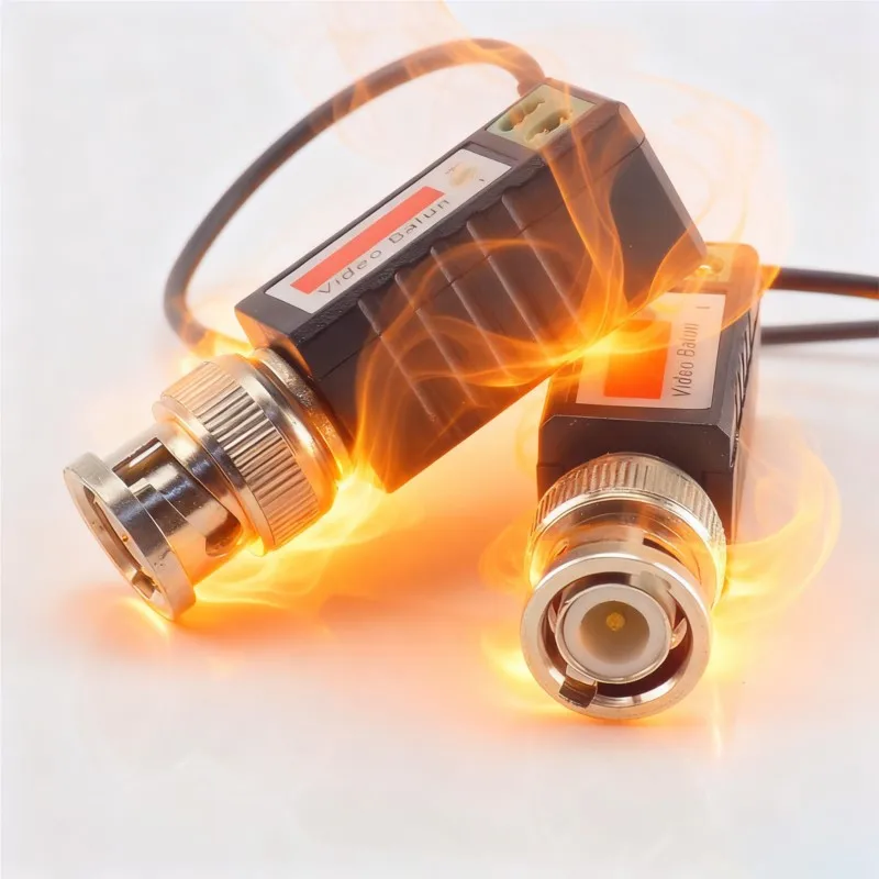 1/5/10 pares BNC macho Coaxial trenzado Cat5 CCTV BNC Video pasivo Balun transceptor cámara UTP Cable adaptador Coaxial para cámara CCTV