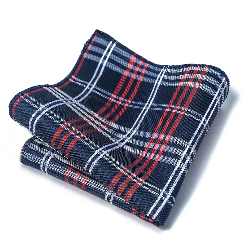 高品質ブランドハンカチスーツアクセサリーブルーグレーストライプ男性用フィットビジネスフォーマルパーティーホリデー