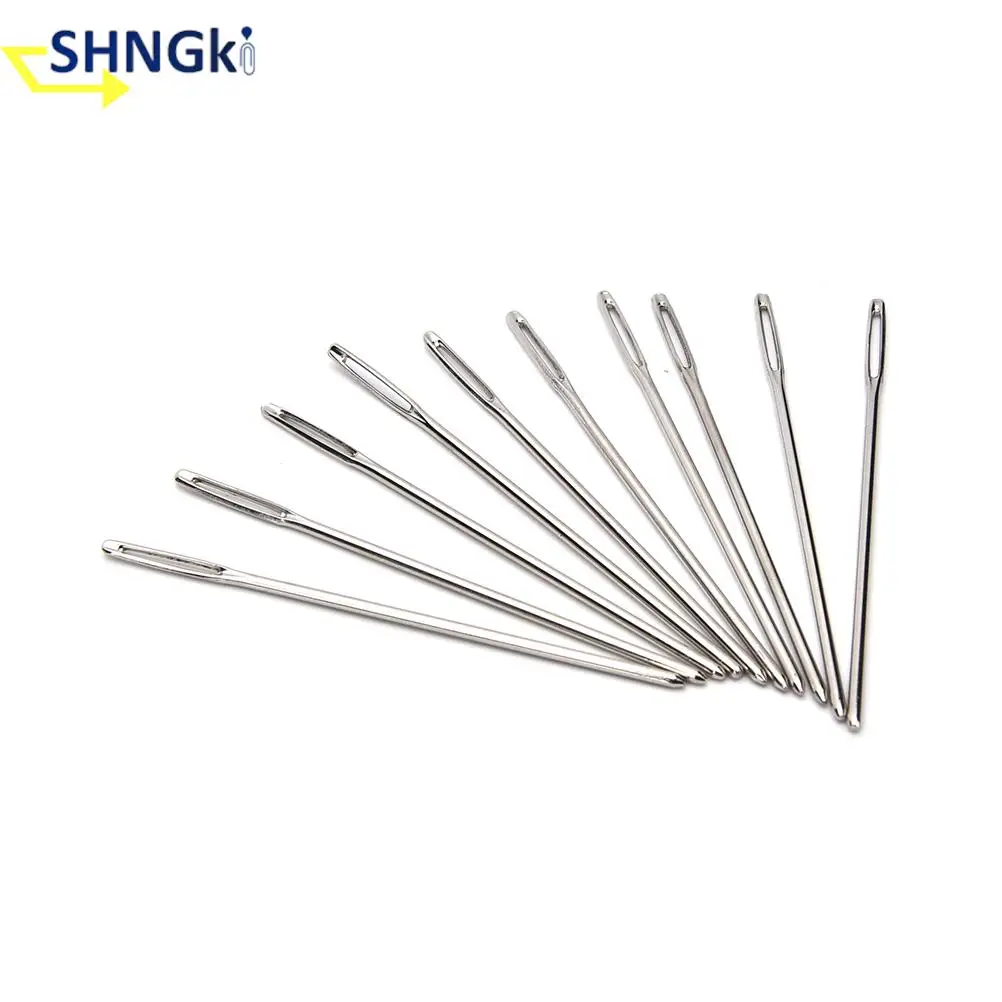 10Pcs/Set DIY Crafts Large Eye Embroidery Tapestry Knitters Wool Needles Blunt Bees Darning Needles Threading Metal Sewing Tools