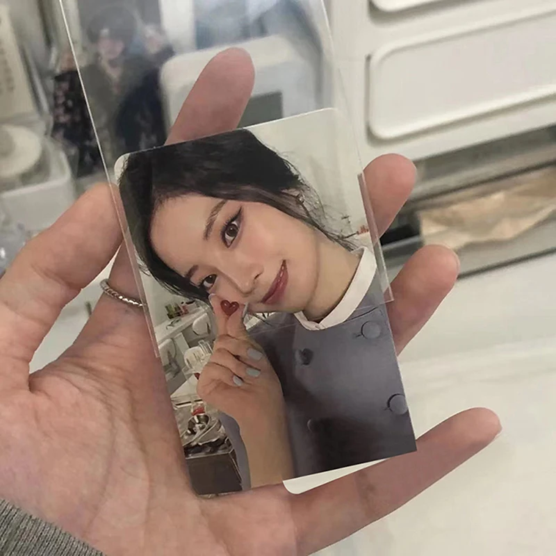 

HMA88-50Pcs Original Korea Card Sleeves Clear Acid Free CPP Hard 3 Inch Photocard Holographic Protector Film Album Binder