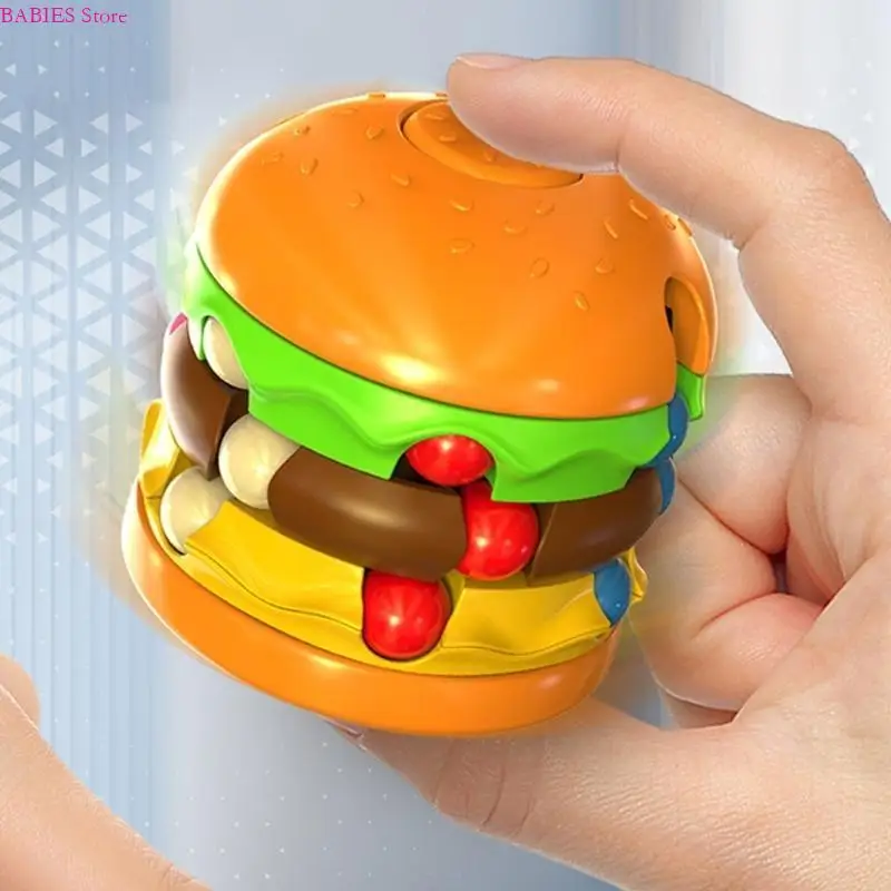 C9GB Kids Kids Spinner Cube Toy Hamburger/French Fries Fingertip Puzzle Cube