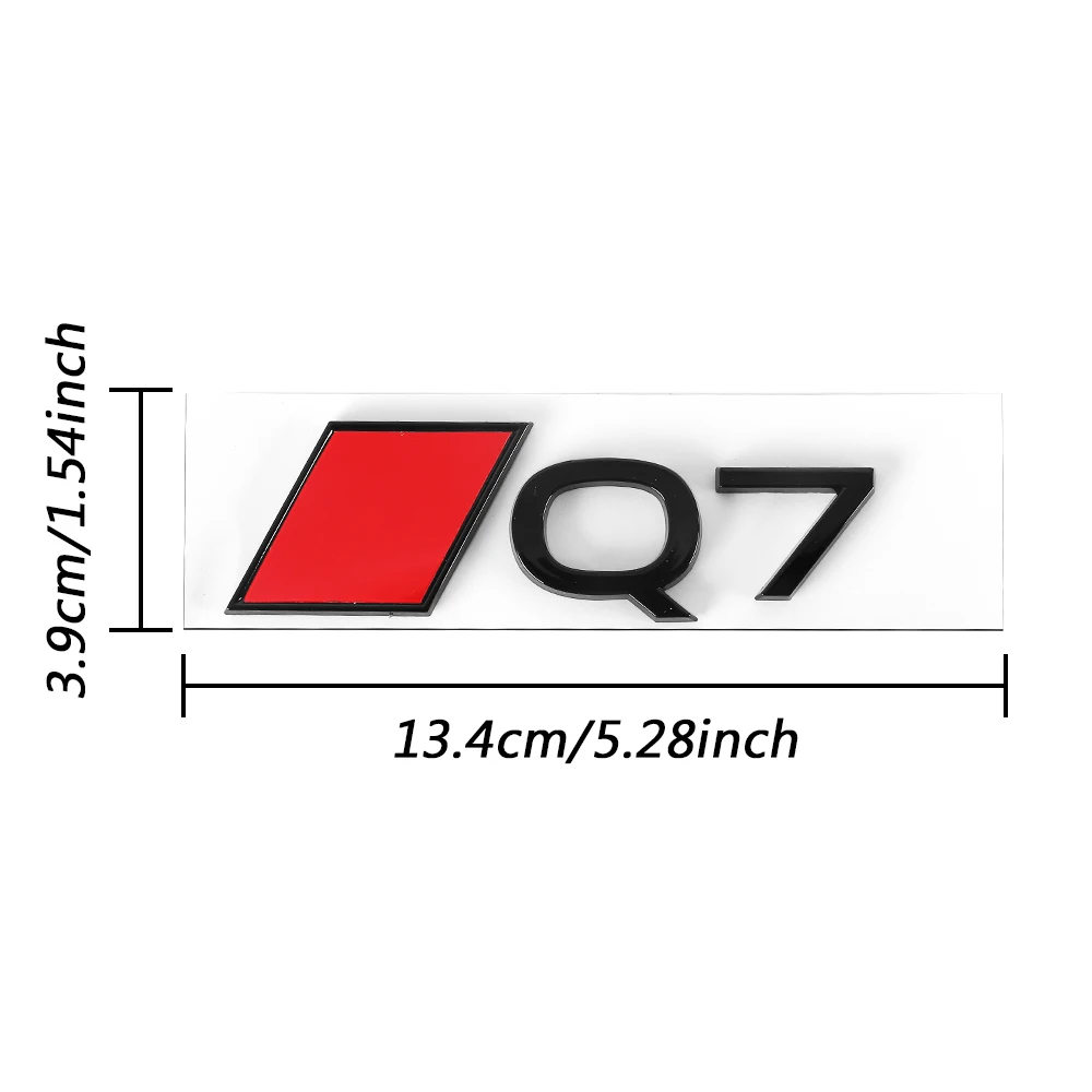 3D Aluminium Emblem Aufkleber für Audi Q3 Q4 Q5 Q6 Q7 Q8 – Auto-Styling Heckklappen-Emblem Dekoration Autozubehör – Detail 2