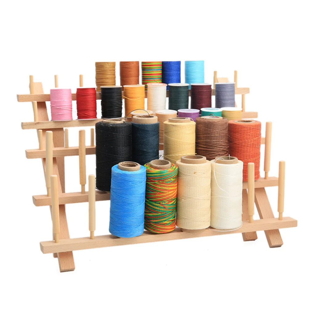 

Natural Wood Bobbin Rack Durable Thread Organizer Beech Holder for Sewing Quilting Embroidery Craft Thread Rack