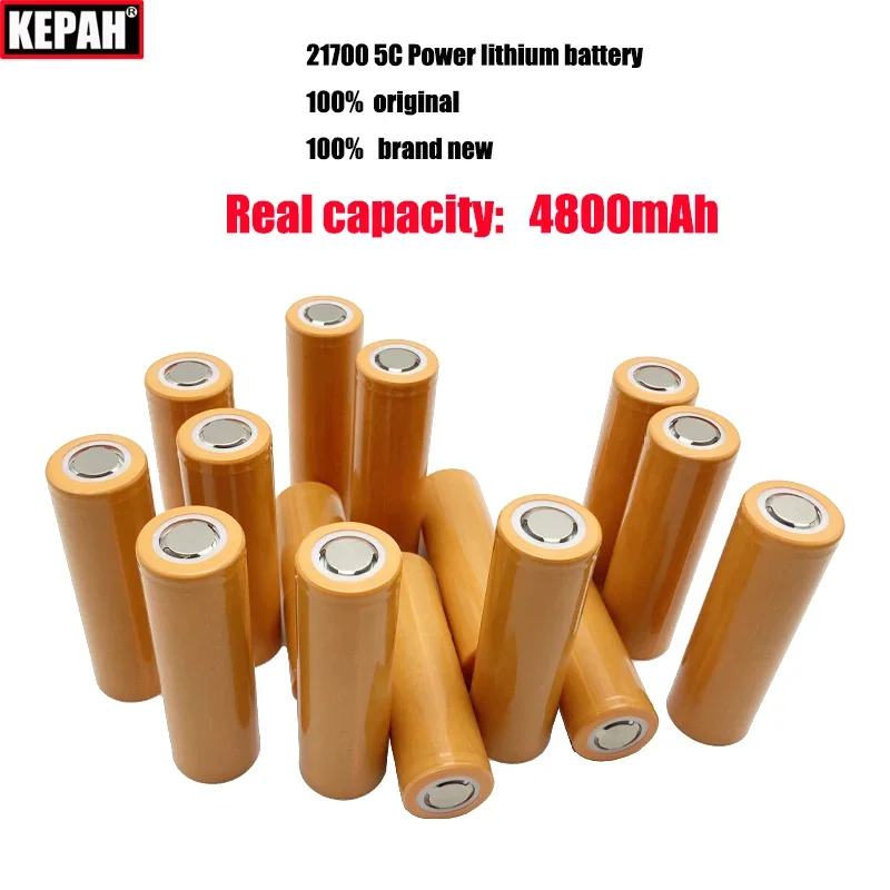 

21700 4800mA lithium battery 3.7V 5C power 24A high discharge electric tool battery, toy, low internal resistance battery