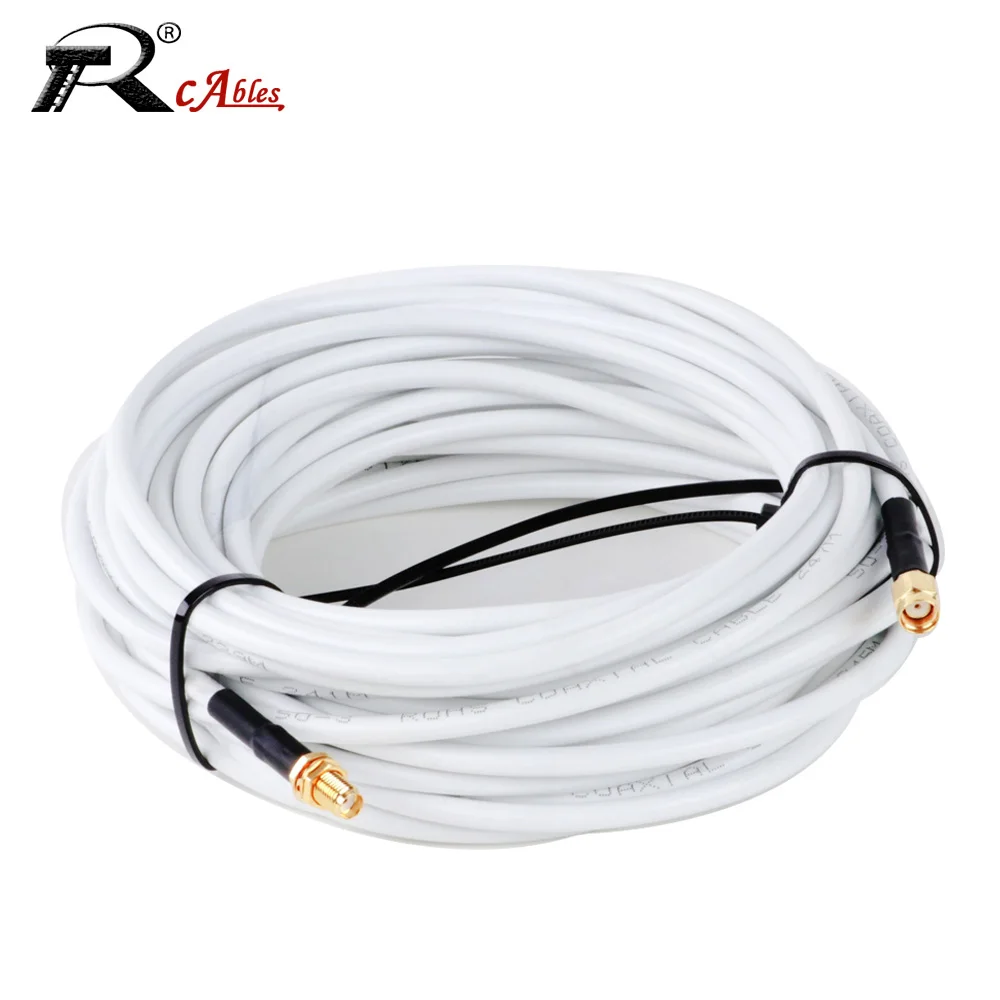 

SMA Male to SMA Male RG58 50Ohm RF Coaxial Cable SMA Plug WiFi Antenna Extension Cable Connector Adapter Pigtail