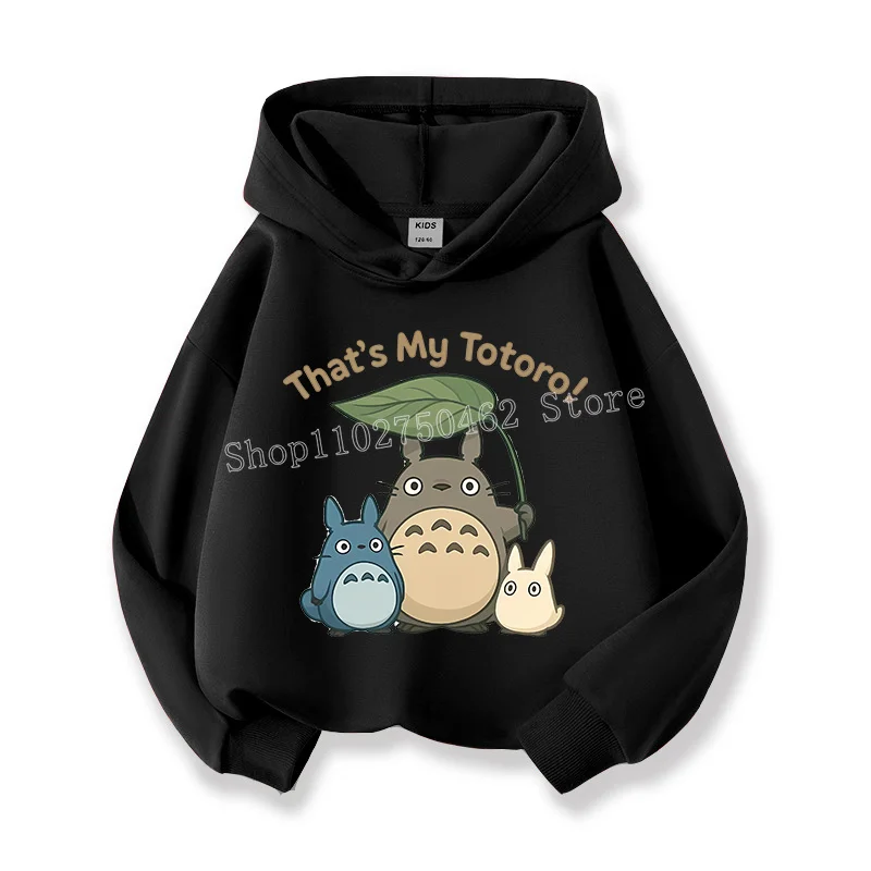 Niedliche Cartoon-Totoro-Kinderhoodies mit Katzenmuster, dünner Kinder-Sweatshirt für Frühling und Herbst, Sportbekleidung für Jungen und Mädchen, langärmeliger Kapuzenpullover. – Detail 5