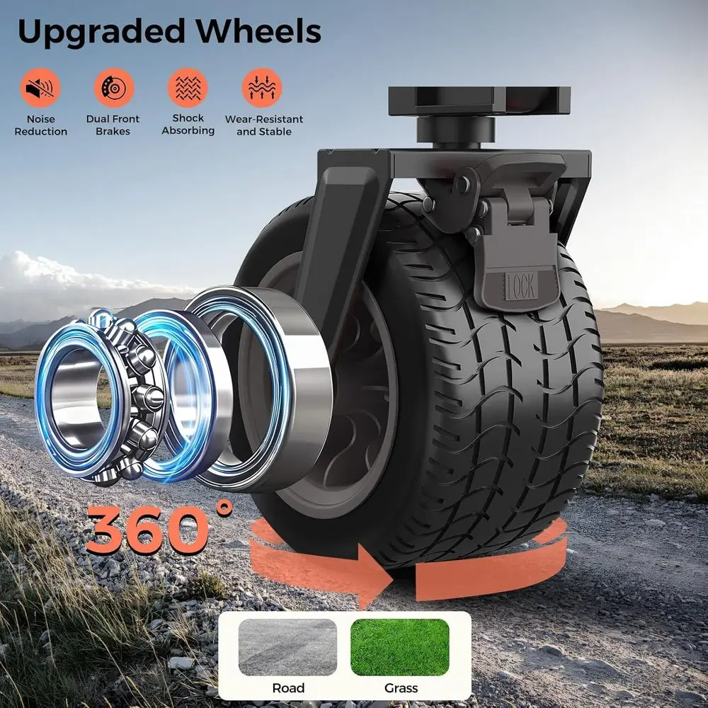 รถเข็นพับได้ รับน้ำหนักได้ 220 ปอนด์ ดีไซน์ไร้ขอบ สำหรับขนของชำ ทำสวน และตั้งแคมป์ สีแดง