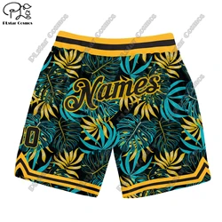 PLstar Cosmos 3D printing 2023 new CUSTOM GRAFFITI custom name fashion summer men's basketball shorts casual sports series 2