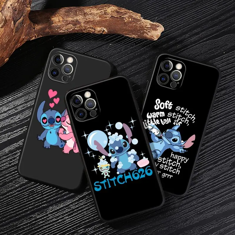 

Case For iPhone 17 16 15 14 13 12 11 Pro Max Plus Back Cover For iPhone 17Pro 17E Air 16e Protect Soft Funda Disney Stitch Anime