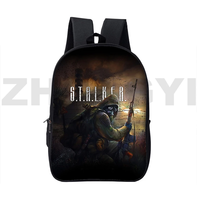 Waterproof Travel Daypack S.T.A.L.K.E.R. 2 Heart of Game Schoolbag 3D Anime Stalker 2 Shadow Bag 16 Inch Men High Street Bookbag