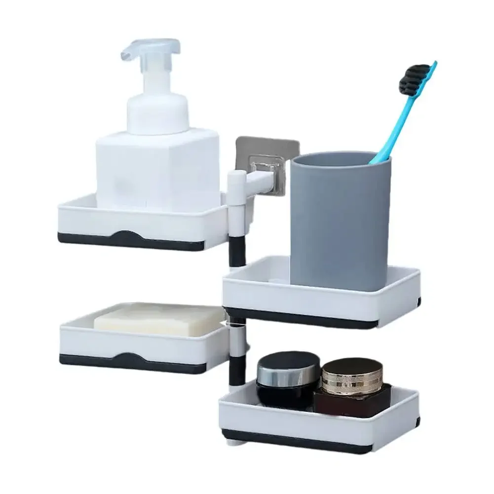 Easy Access Rotating Soap Dish Rotating Soap Dish Easy Access Feature Multi Layer Design Space Saving Solution