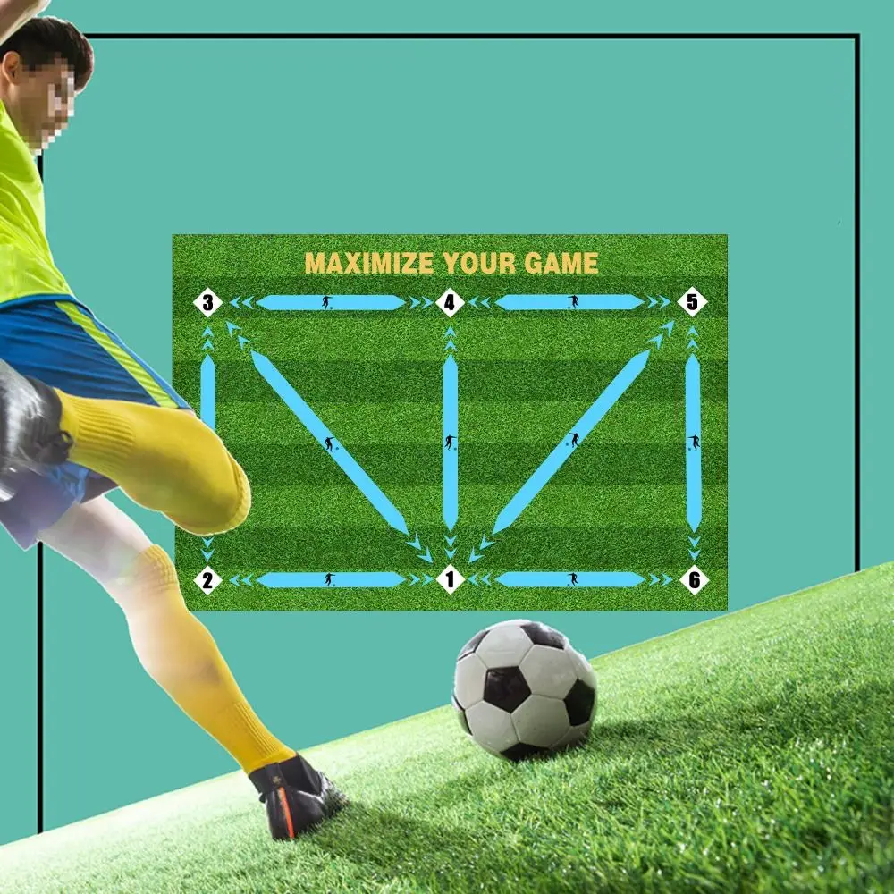 Football Training Mat Foldable Durable Non Slip Mat Wear Resistant Voetbal Auxiliary Props Dribble Control Soccer Equipment