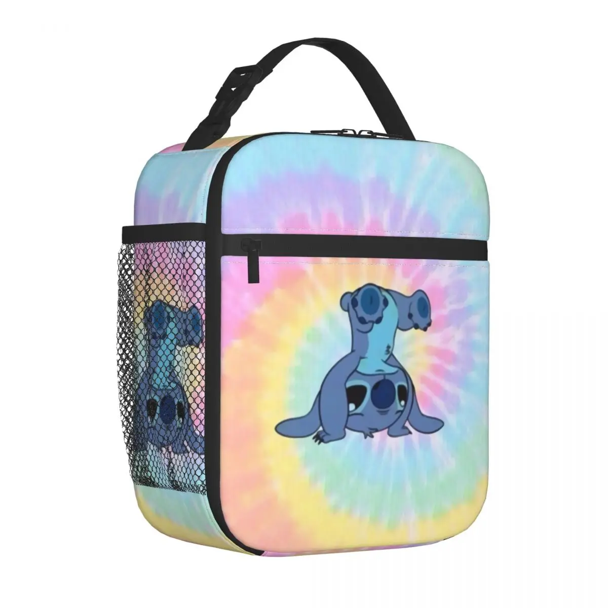 Custom Stitch Upside Down Anime Insulated Lunch Bags for Outdoor Picnic Food Resuable Thermal Cooler Lunch Box Women Children