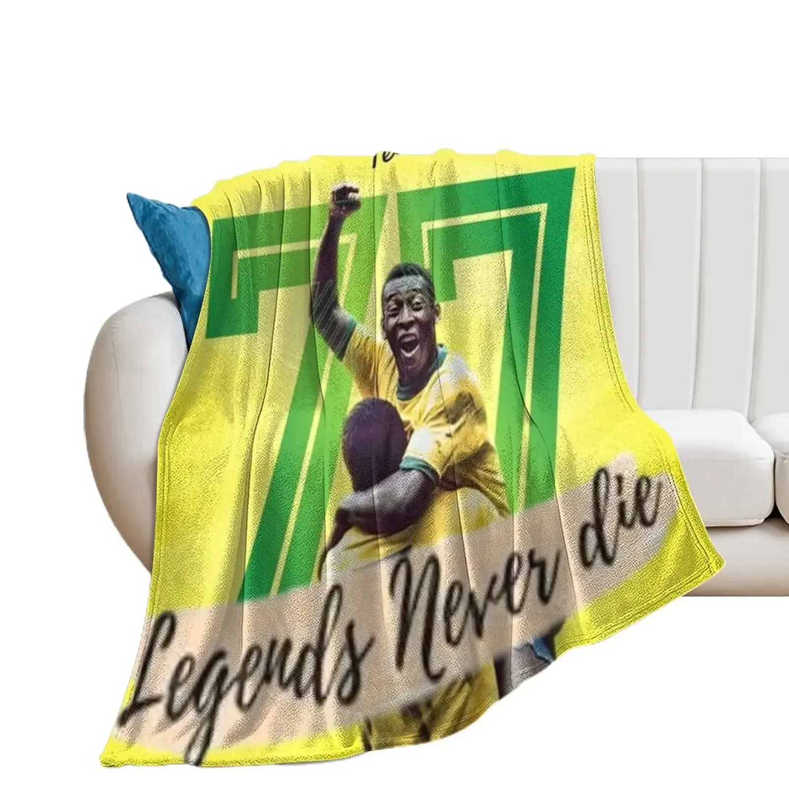 

Signed Pele Shirt Throw Blanket Plaid on the sofa Quilt Kid'S Blankets