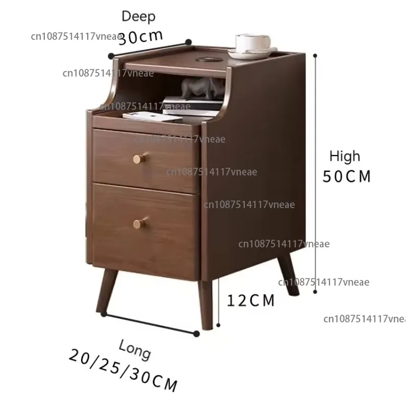 

Smart Bedside Table Small Narrow Leather Wireless Charging Bluetooth Audio Side Cabinet Multi-functional Smart Bedside Table