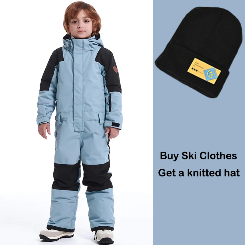 

Children Jumpsuit Hooded Boys Snow Suit Outdoor Mountain Girls Snowboard Wear Kids Winter Ski Clothing Sport Warm Skiing Overall