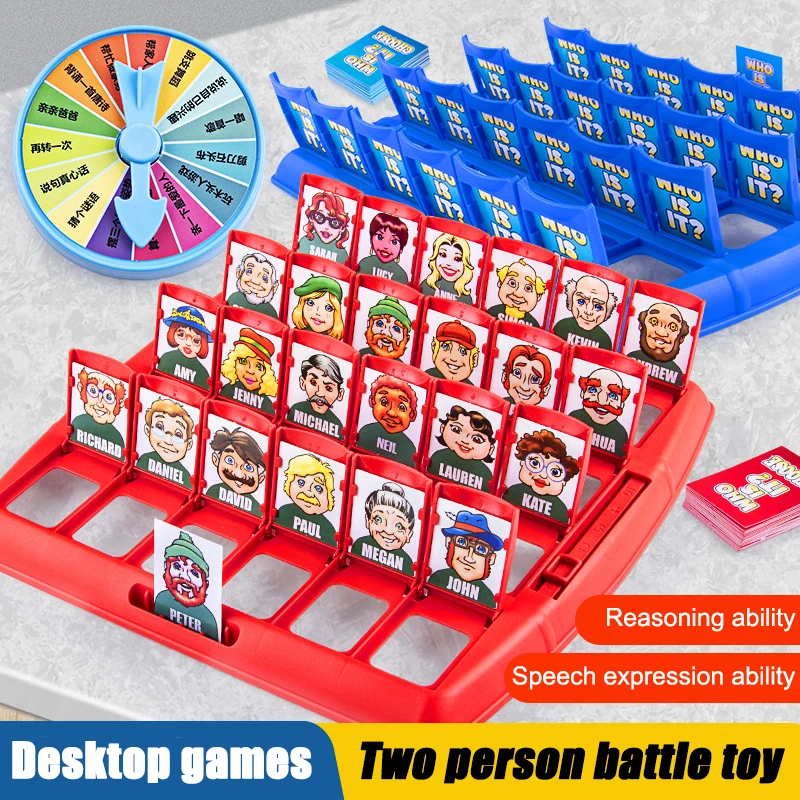 Guess Who I Am, A Toy Two Person Card Game, Battle Guessing, Character And Animal Card Kids Interactive Puzzle Tabletop Game