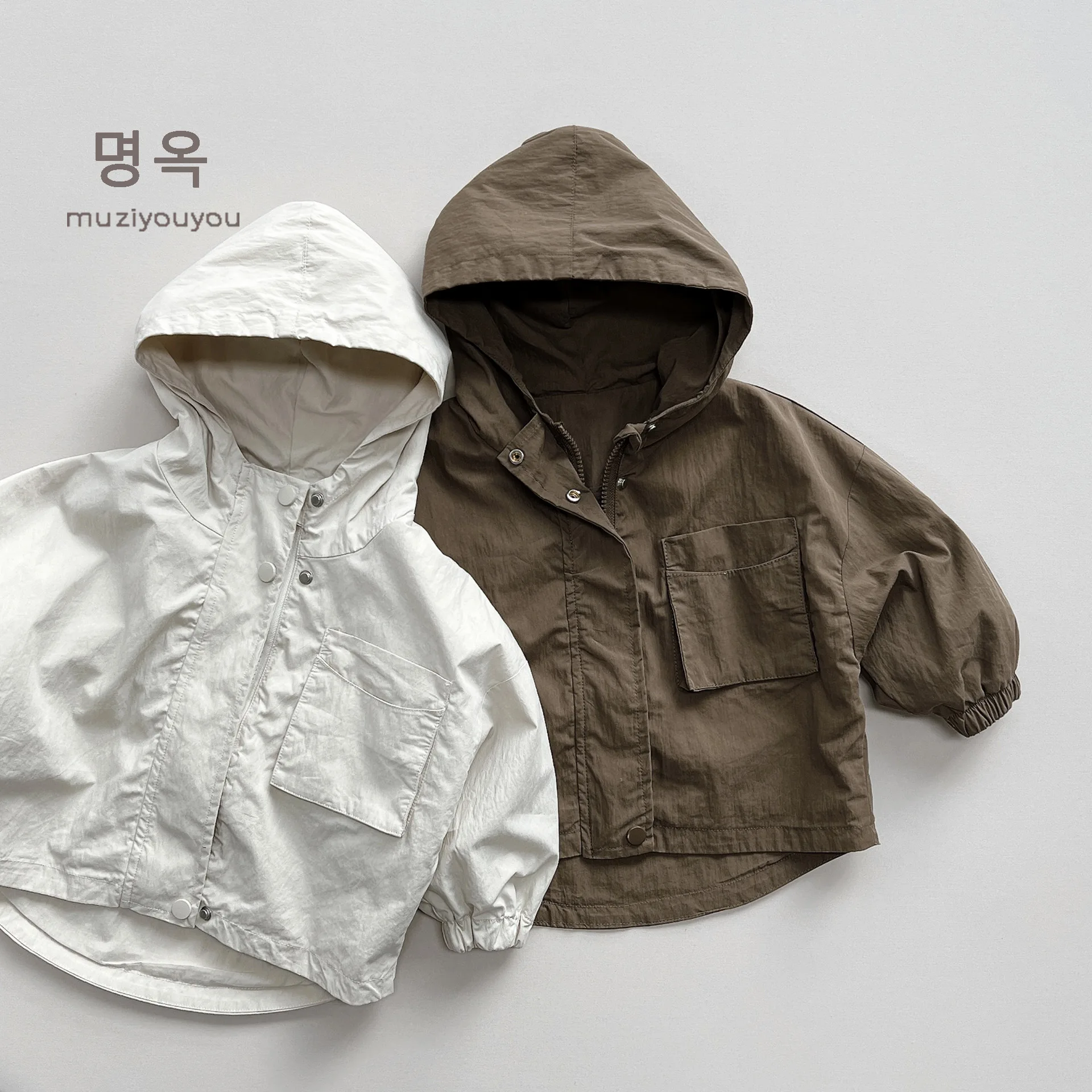Kids Personality Korean Jacket 2026 Spring New Boys Girls Japanese Style Stylish Retro Trench Coat