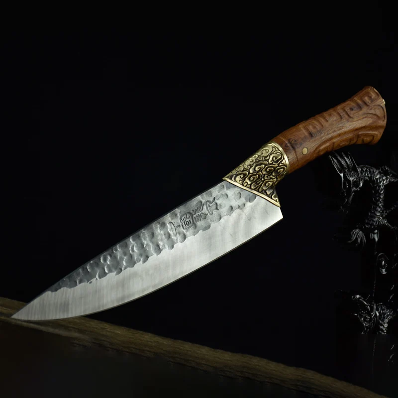 

Chef Knife Wood Handle Handmade Forged Cleaver Sashimi Meat Slicing Sushi Vegetables BBQ Gyutou Japanese Kitchen Sharp Knife