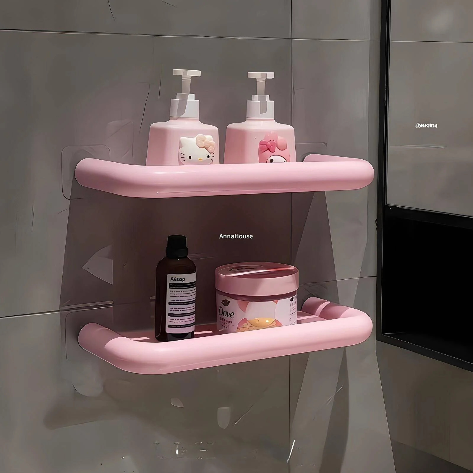 dopamine-bathroom-wall-mounted-storage-rack-household-drainage-shelf-makeup-room-washstand-organizer-macaron-color-anti-tip-d