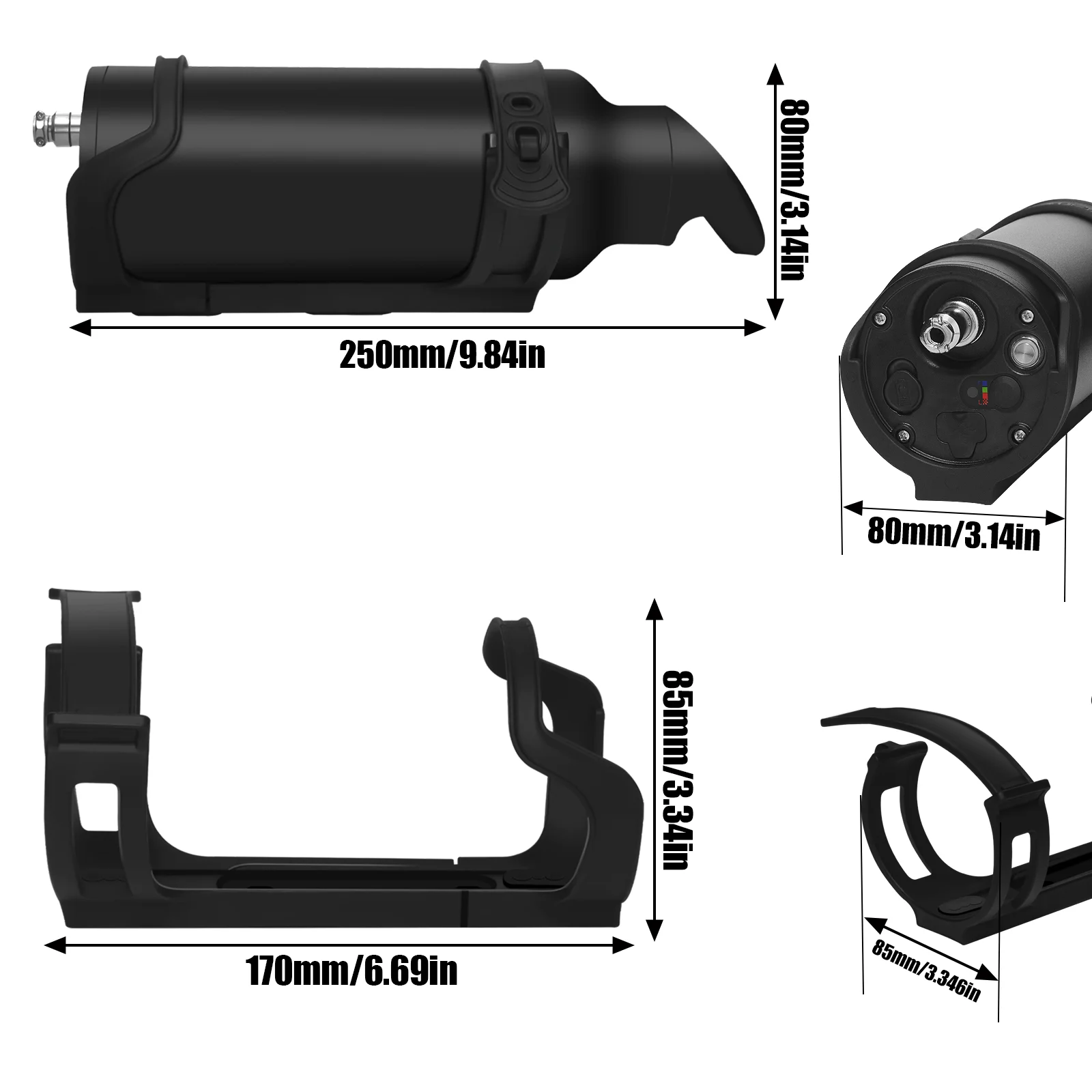 Mini butelka EBike Battery Case MAX 20szt 18650 ogniw Skrzynka na baterie EBike z uchwytem na baterie