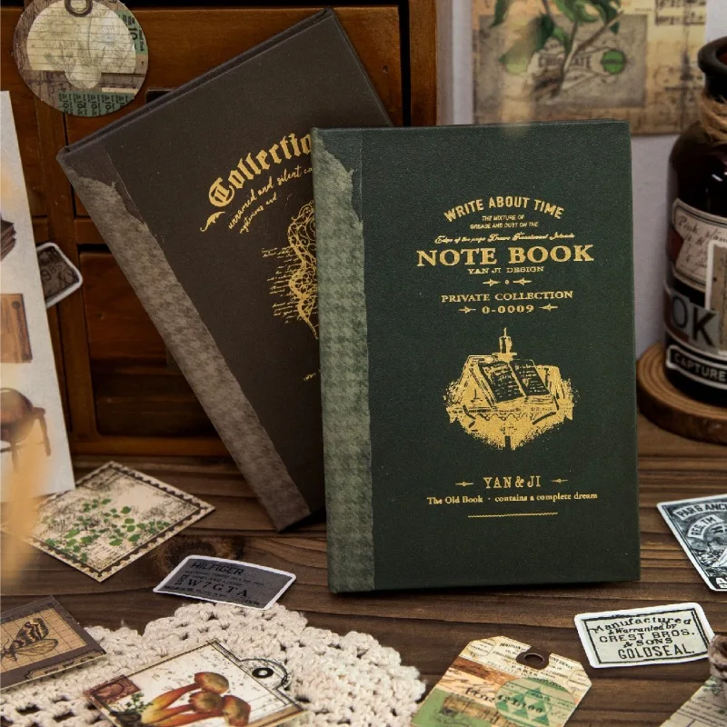 Large-Size Vintage Scrapbook Kit 65 Pieces in One Box, All-in-One Retro Craft Supplies to Create Journal Spreads