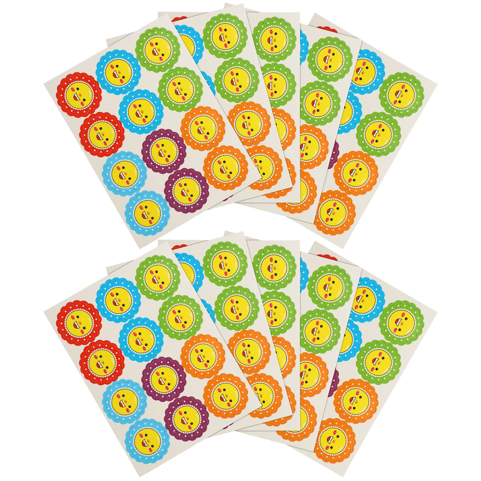 

10 Sheets Magnetic Stickers Magnets for Fridge Refrigerator Cute Face Copper Cardboard Small