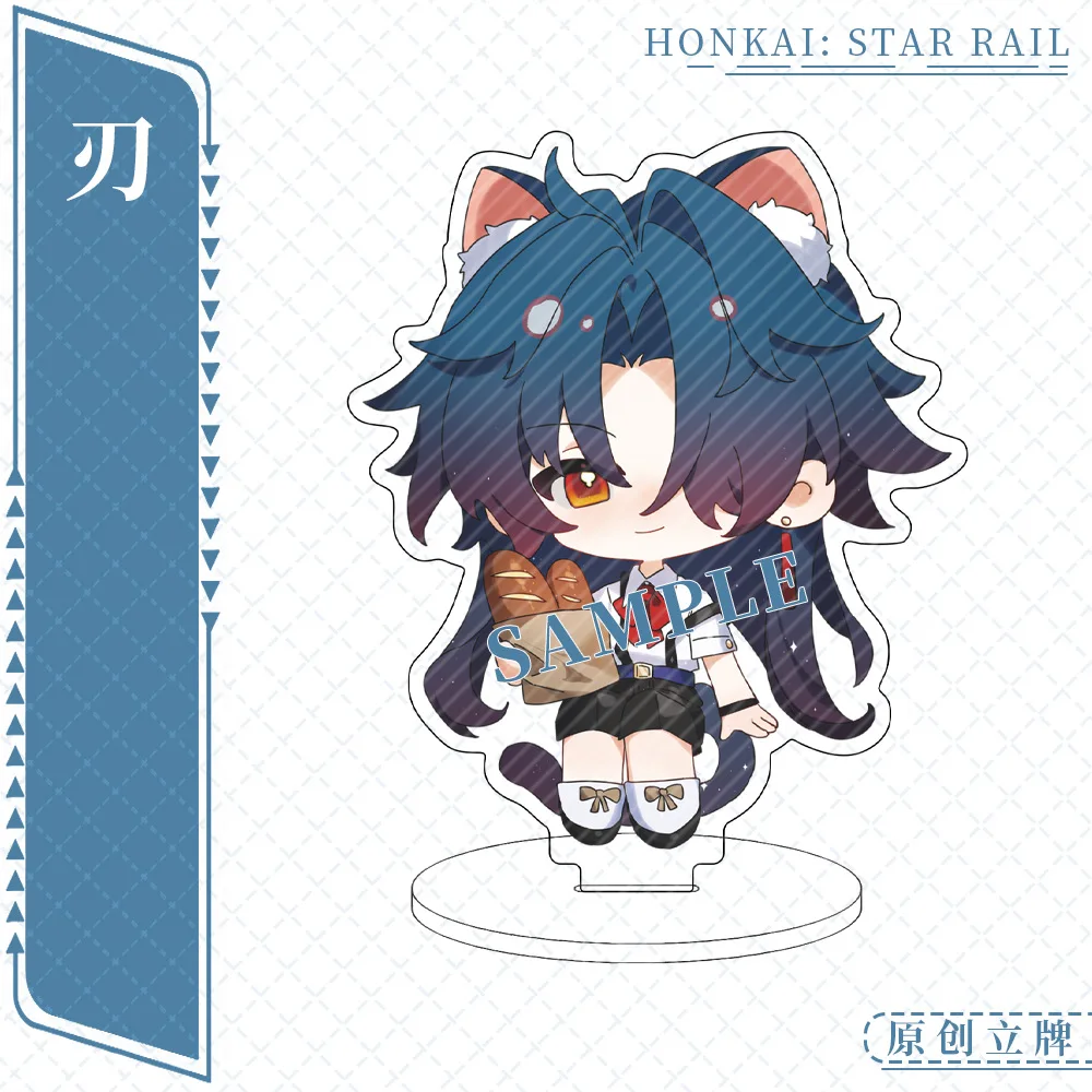 8cm Game Honkai Star Rail Imbibitor Lunae Kafka Luocha Bronya Rand Cosplay Acrylic Figure Stand Model Plate Desk Decor Sign