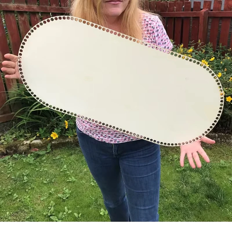 

Large 58x30cm Wooden floor for baby cradle Moses Basket wood bottom Oval Base DIY baby Basket Newborn Crochet Knitted