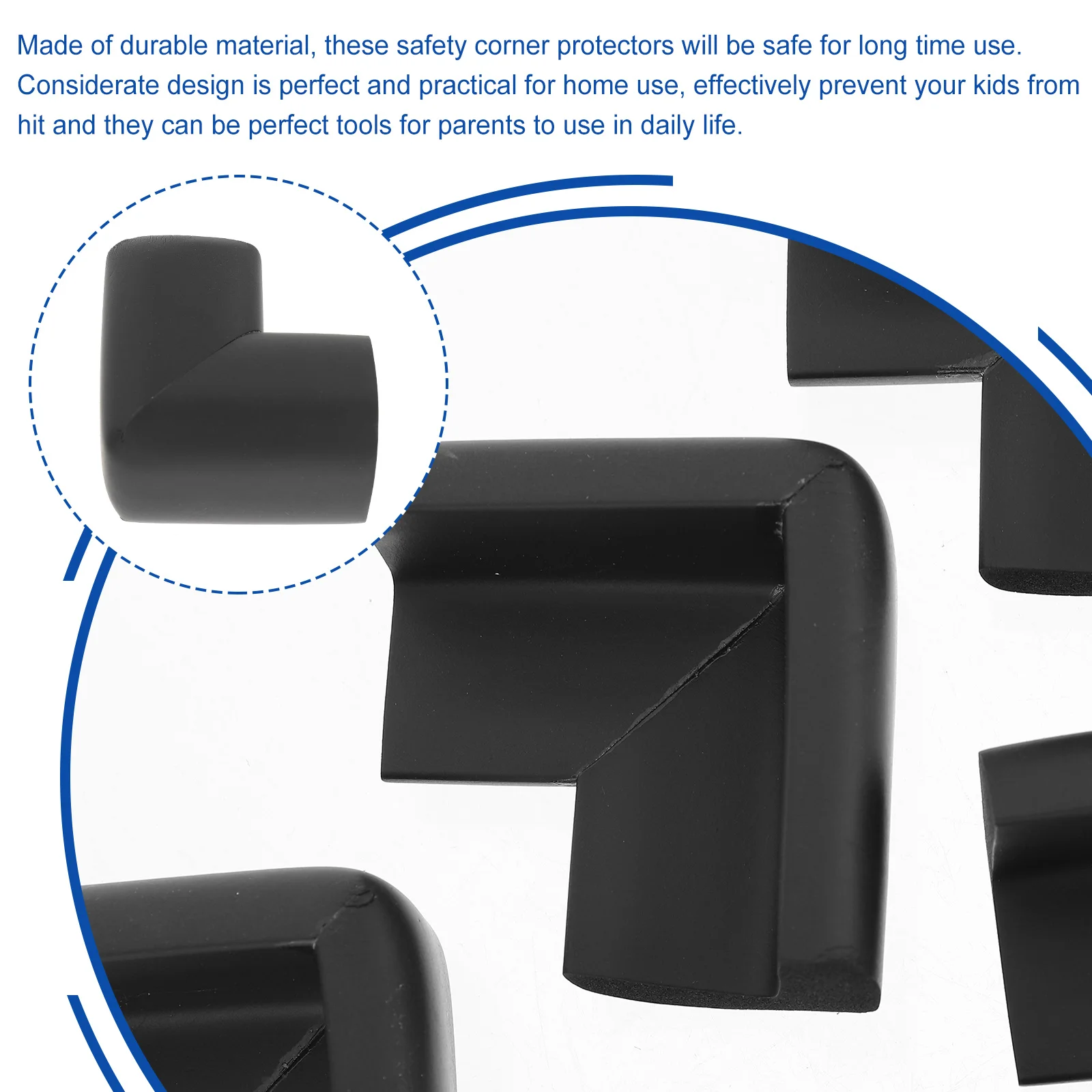 10 قطع من أغطية زوايا السلامة الشفافة - واقيات قوية مقاومة للصدمات لحواف أثاث الأطفال وحماية المنزل #6