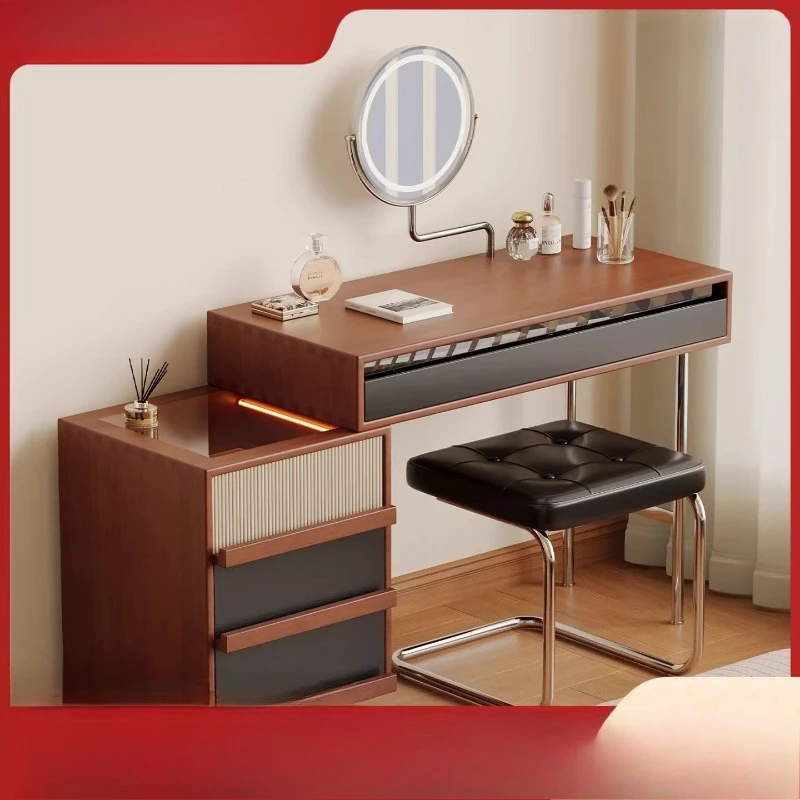 

Medieval solid wood dresser corner makeup table Bauhaus retractable