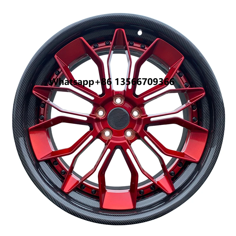 

Factory Carbon Fiber Barrel Forged 18 19 20 21 22 23 24 Inch High Quality Custom Wheels 5x112 5x114.3 5x120 Aluminum Alloy Rims