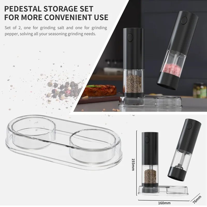 

Rechargeable Electric Grinder, Wireless Rose Salt, Pepper & Flaxseed Grinder for Household Use