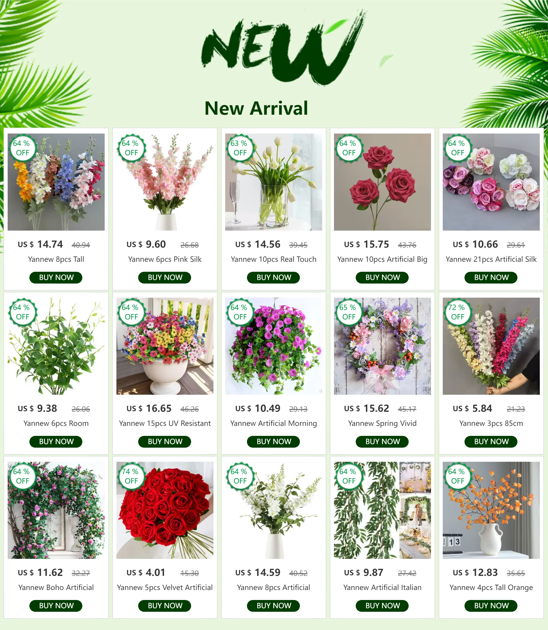 Yannew Künstliche Monstera Tropische große Palmblätter für Dschungel-Safari-Geburtstagsparty-Dekoration Hawaii Luau Mottoparty-Pflanzen – Detail 1