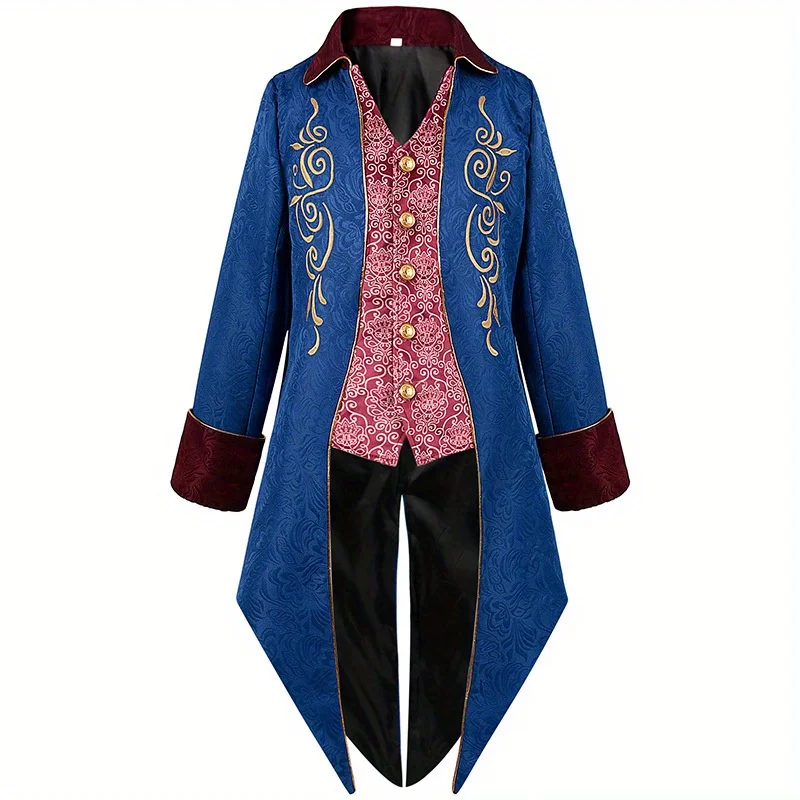

European and American Men's Steampunk Medieval Tailcoat - Gothic Victorian Frock Coat Uniform