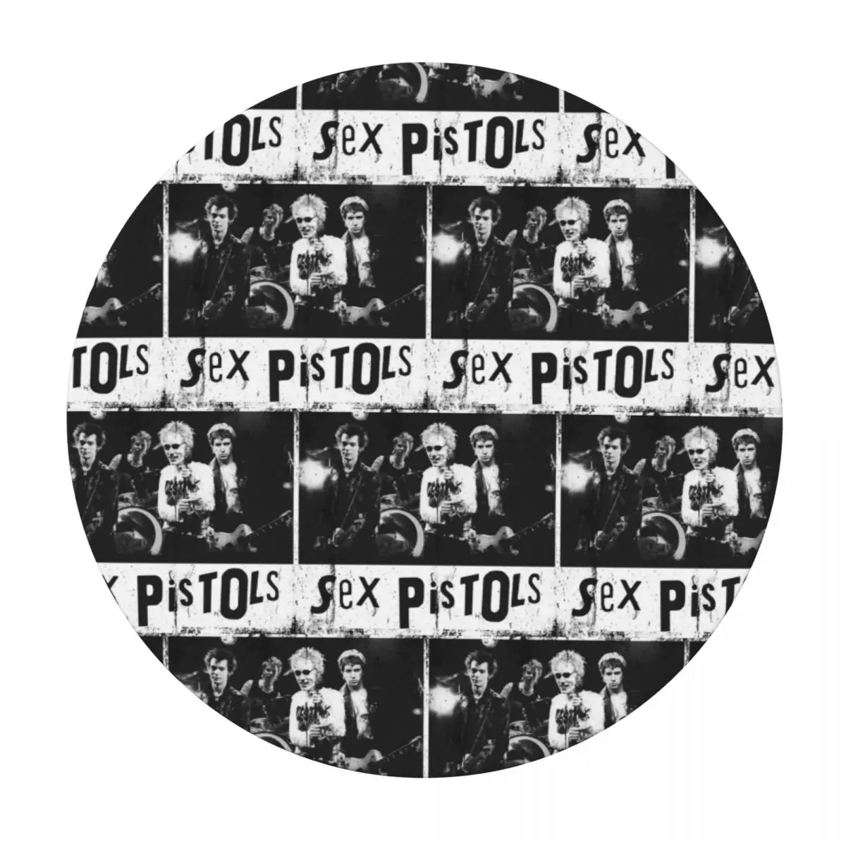 Heavy Metal Sex Pistols Rock Band Waterproof Round Tablecloth Oilproof Table Cloth for Kitchen Events Dining Table Cover