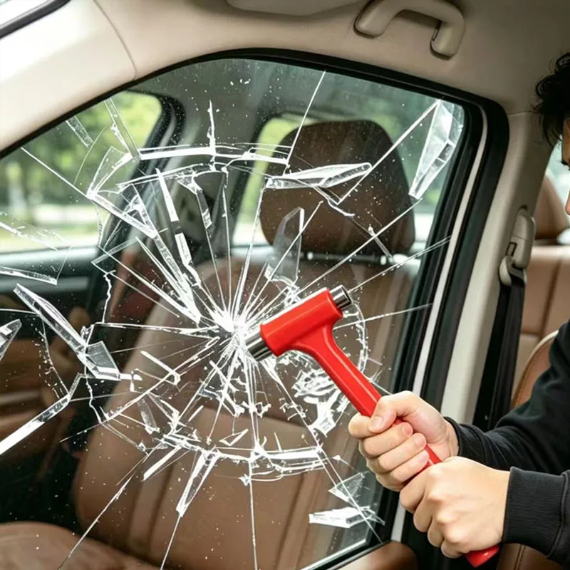 3 In 1 Car Safety Hammer Window Breaker Escape Emergency Universal Cars Buses Trucks Glass Breaking Seat Belt Cutter Tools